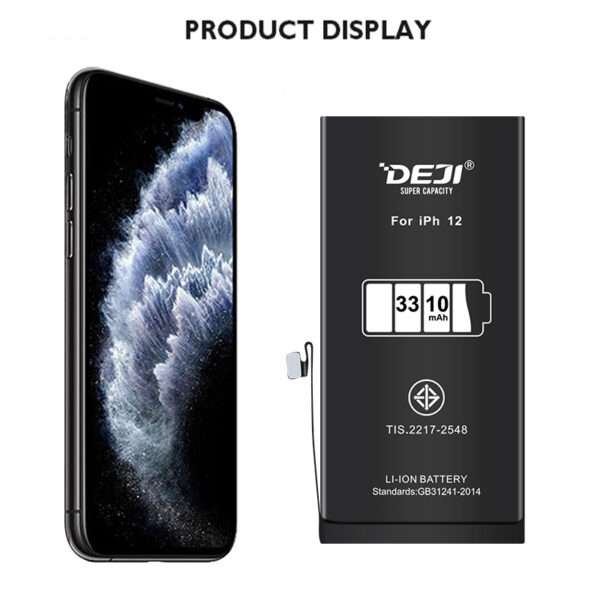 باتری آیفون 12 تقویت شده با ظرفیت 3310 میلی آمپر ساعت مدل Deji-12